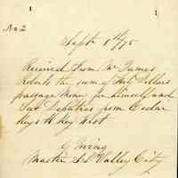 Passage Fee Receipt