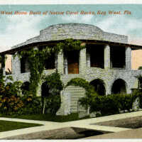 A Key West Home Built of Native Coral Rocks, Key West, Fla.