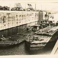 Barges on the Panama Canal