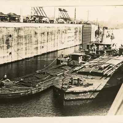 Barges on the Panama Canal