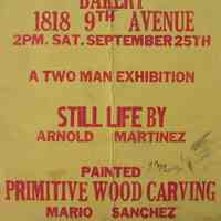 Mario Sanchez Art Exhibit Poster