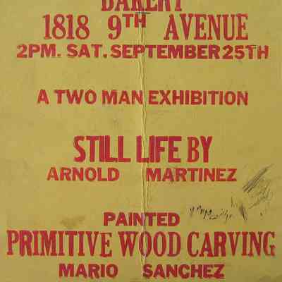 Mario Sanchez Art Exhibit Poster