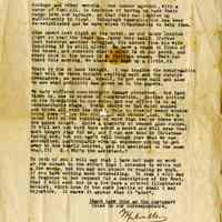 Letter from Melville Bing to Parents