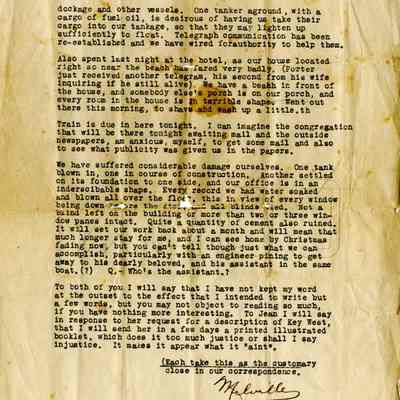 Letter from Melville Bing to Parents