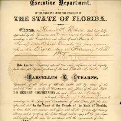 Appointment for James A. Roberts, Monroe County Sheriff