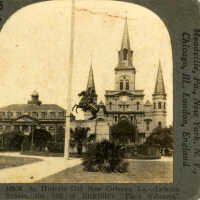 In Historic Old New Orleans, La. - Jackson Square, the Site of Bienville