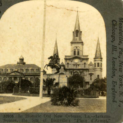 In Historic Old New Orleans, La. - Jackson Square, the Site of Bienville's 'Place d'Armes'