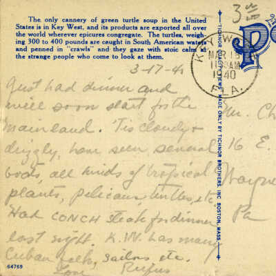 Arrival and Unloading of a Turtle Boat, Key West, Florida: © Key West Art & Historical Society