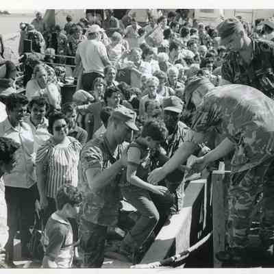 Disembarking During Mariel Boatlift