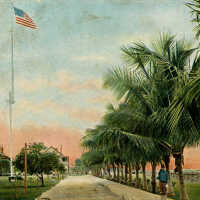 Key West, Fla. Barracks - Cocoanut Palm Walk