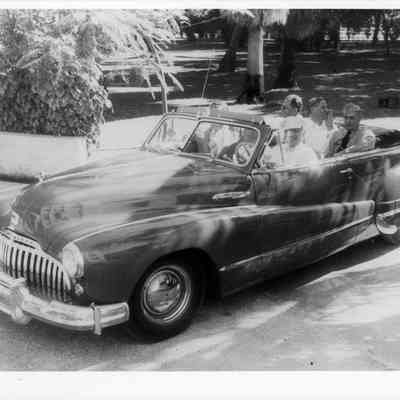 Harry S Truman Driving Buick Roadmaster