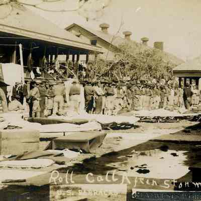 Army Barracks Roll Call After Hurricane