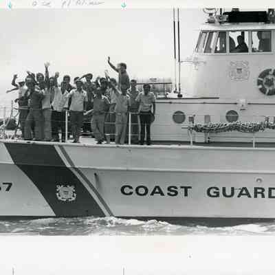 Mariel Boatlift Refugees Aboard a Coast Guard Vessel