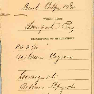 Customs Import Receipt: © Key West Art & Historical Society