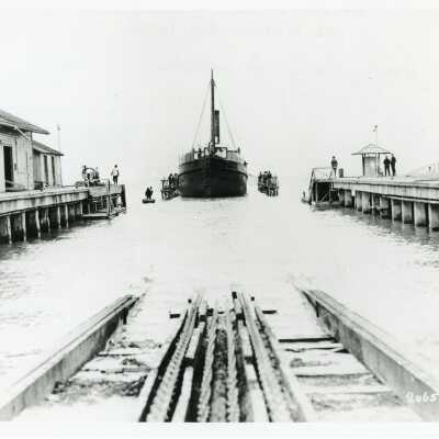 Garbage Barge Undocking at the Marine Railway