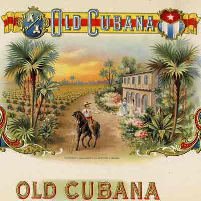 Old Cubana Cigar Label