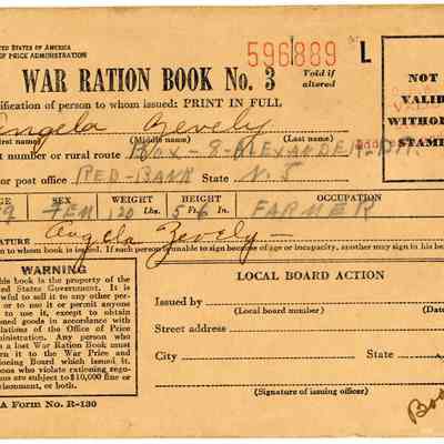 War Ration Book No. 3