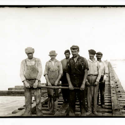 Workers on the Seven Mile Bridge