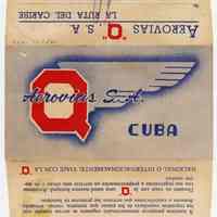          Aerovías Q, S.A. Ticket Envelope; © Key West Art & Historical Society
   