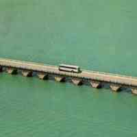 Greyhound bus on the Seven Mile Bridge