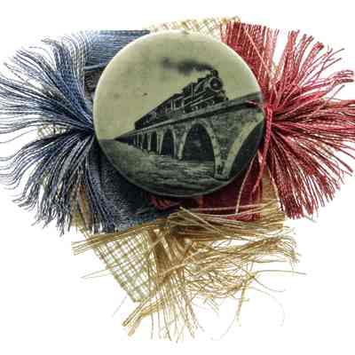 Commemorative Button from Oversea Railway