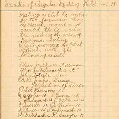 Tiger Hose Company No. 3 Minute Book: © Key West Art & Historical Society