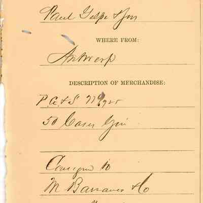 Customs Import Receipt: © Key West Art & Historical Society