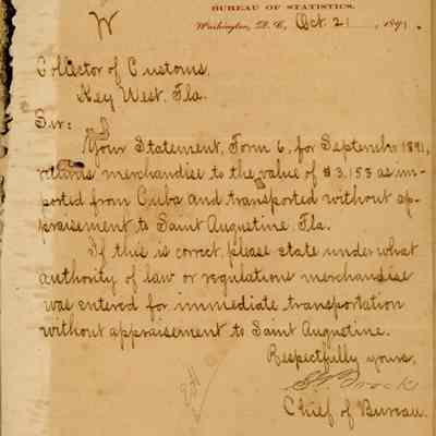 Key West Custom House Letterbook: © Key West Art & Historical Society