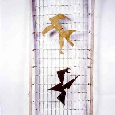 Fence Panel Cat and Bird