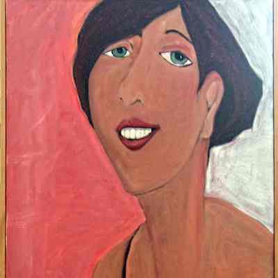 A Woman in a Purple Dress