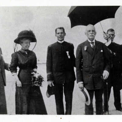 Henry M. Flagler and Mary Lily Kenan Flagler at the Arrival of the First Train to Key West