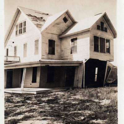 Hurricane Damaged House
