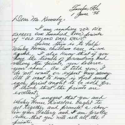Letter from Mario Sanchez to R.E. Kennedy