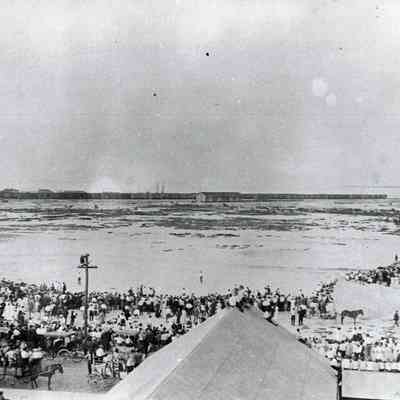 Crowd on Trumbo Field Watching Domingo Rosillo