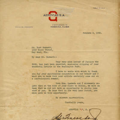 Aerovias S.A. Letter