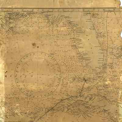 Navigational Chart of Western Caribbean and Florida