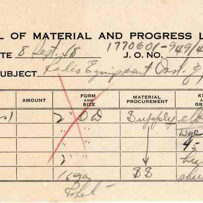 Bill of Material and Progress List