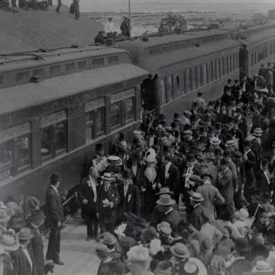Henry M. Flagler at the Arrival of the First Train to Key West