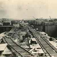 Panama Canal Construction at Gatun Locks