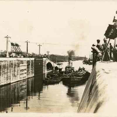 Barges on the Panama Canal