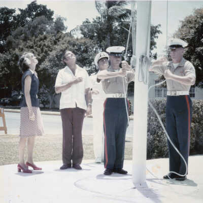 Bicentennial Flag Raised at Naval Air Station Key West