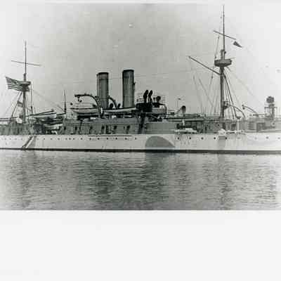 USS MAINE in Dock