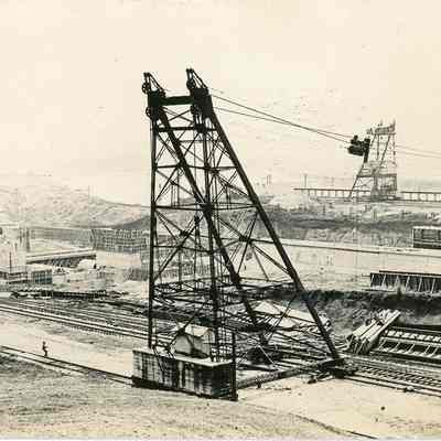 Panama Canal Construction at Gatun Locks