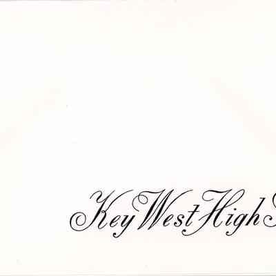 Key West High School 55th Annual Commencement Exercises Invitation