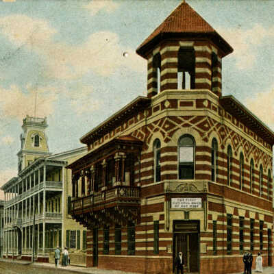 Key West Fla. Hotel Jefferson and First National Bank