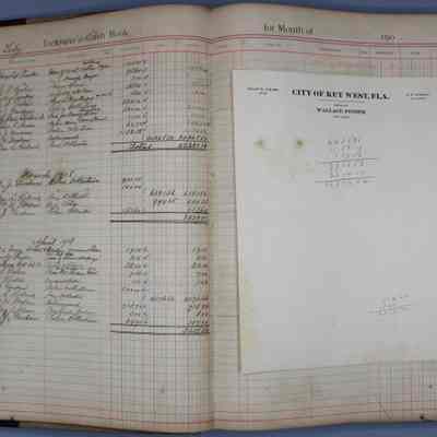 Treasurer's Cash Book: © Key West Art & Historical Society