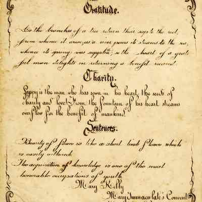 Gratitude, Charity, Seuteures