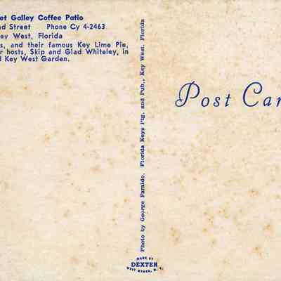 Gourmet Galley Coffee Patio: © Key West Art & Historical Society