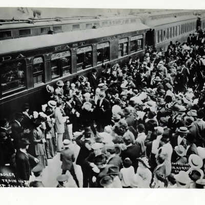 Henry M. Flagler at the Arrival of the First Train to Key West