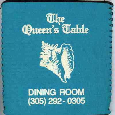 West Indies Lounge and Queen's Table Coozie: © Key West Art & Historical Society
